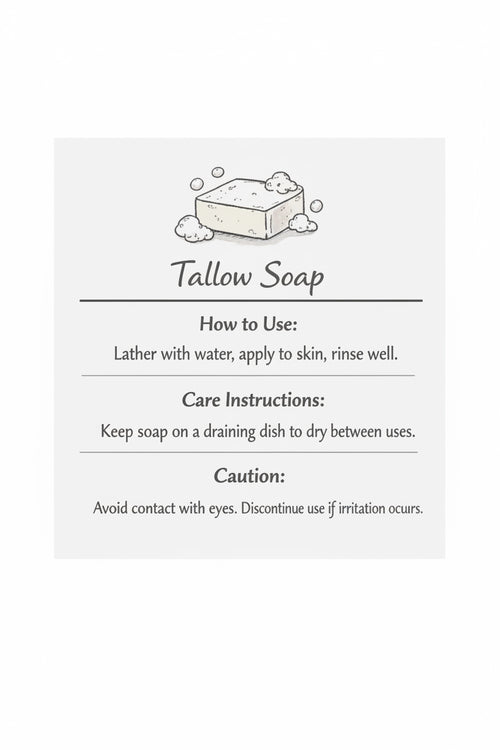 Beef Tallow Soap Vanilla Scent