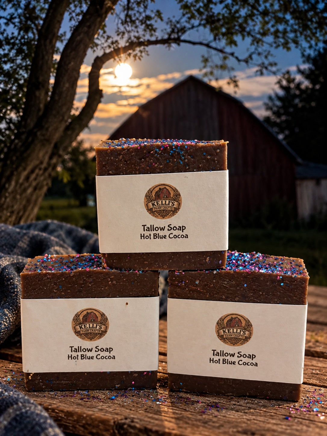 Hot Blue Cocoa Beef Tallow Soap | Kelli's Farm Crafts – Kelli’s Farm Crafts